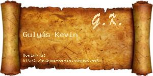 Gulyás Kevin névjegykártya